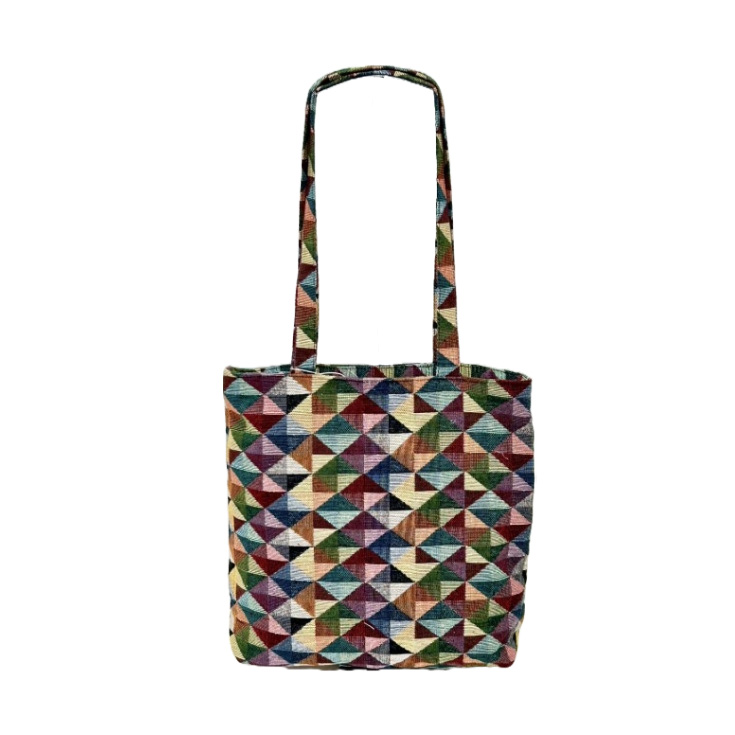 totebag pequeña matilda estampado trangulos