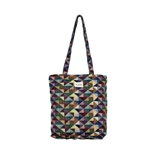 totebag pequeña matilda estampado trangulos