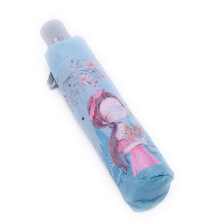 paraguas plegable automatico sweet candy bouquet girl blue