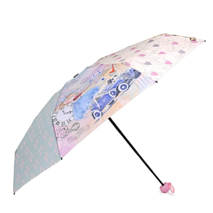 sweet & candy blue violinist girl paraguas plegable mini con funda 