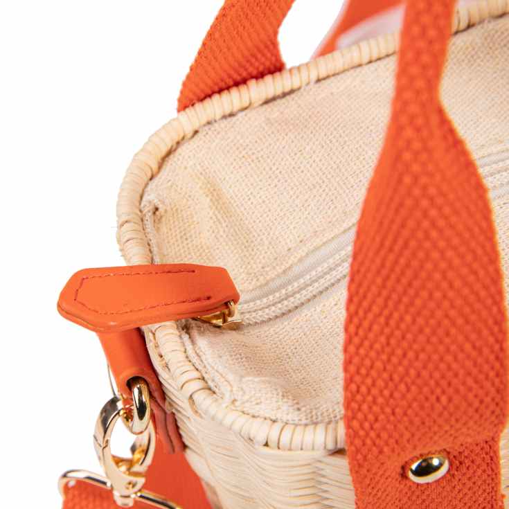 bolso de mimbre cuadrado asa bandolera surtido