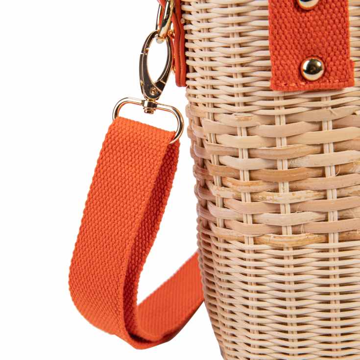 bolso de mimbre cuadrado asa bandolera surtido