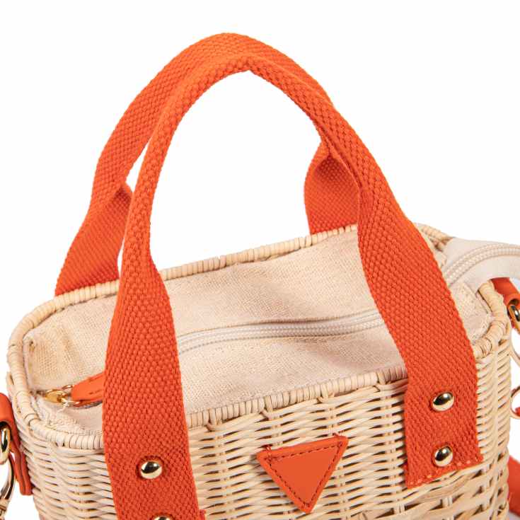 bolso de mimbre cuadrado asa bandolera surtido