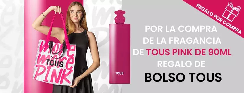 Regalo bolso Tous por la compra perfume Tous Pink 90ml