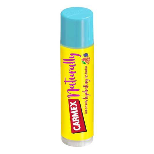 carmex naturally balsamo labia frutos rojos stick 4,25 gr