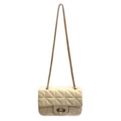 javier larrainzar bolso bandolera acolchado beige 