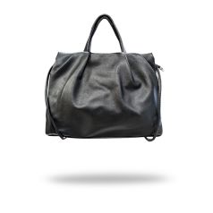 javier larrainzar bolso de hombro fruncido negro 