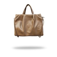 javier larrainzar bolso de hombro fruncido marron