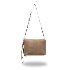 javier larrainzar bolso liso antelina bandolera beige