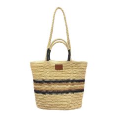 javier larrainzar bolso rafia capazo doble correa beige