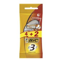 bic sensitive-3 maquinillas de afeitar 4+2 u