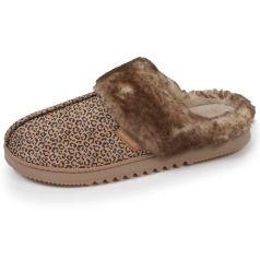 isotoner zapatillas mules leopard