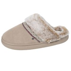 isotoner zapatilla con pelo beige mujer
