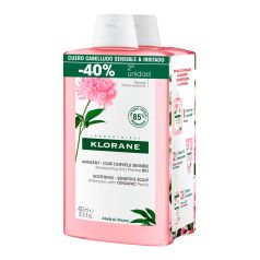 klorane champu peonia sensible 400ml duplo