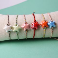 pulsera hilo estrella verde