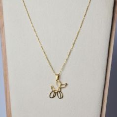 collar dorado silueta de perro globo