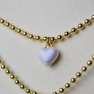 COLLAR SMLT CORAZON BLANCO ONL*