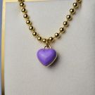 PULSERA SMLT CORAZON LILA ONL