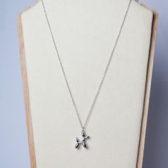 collar perro globo plateado