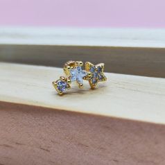 piercing dorado 3 estrellas