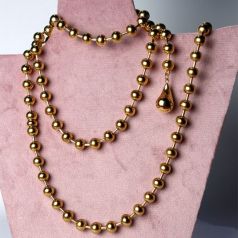 collar perlas doradas multiposicion