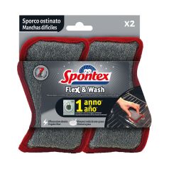 spontex estropajo flex&wash manchas dificiles 2u