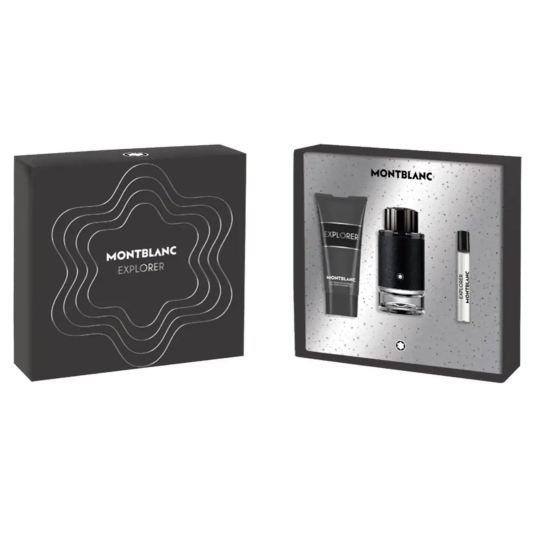 montblanc explorer eau de parfum 100ml cofre 3 piezas