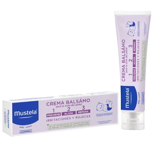 mustela crema balsamo 1 2 3 cambio de pañal-protector cutaneo 