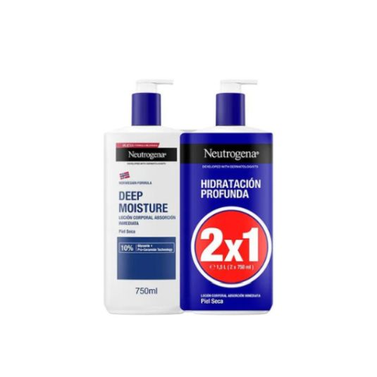 neutrogena hidratación profunda loción corporal duplo 2x750ml