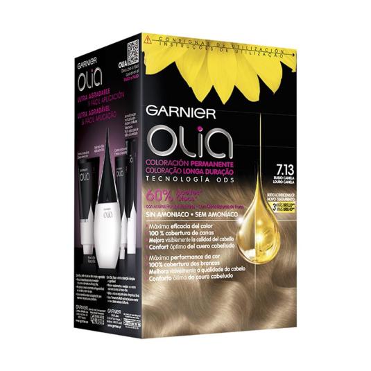 olia tinte coloracion permanente sin amoniaco y con aceites naturales rubio canela nº 7.13 