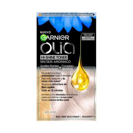 olia hi-shine toner neutralizador tonos indeseados - rubio platino n10.01