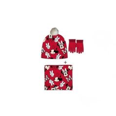 gorro+braga cuello+guantes minnie rojo