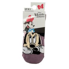 calcetines pack 3 tobillero minnie