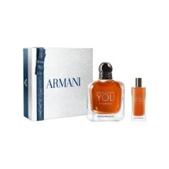 e armani stonger wich you intense eau de parfum 100ml cofre 2 piezas