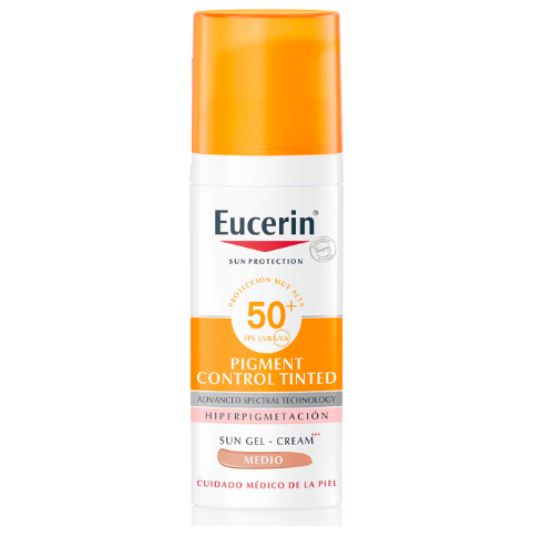 eucerin pigment control solar facial con color medio spf50+ 50ml