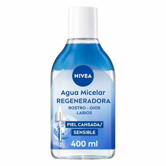 nivea agua micelar regeneradora rostro-ojos-labios 400ml