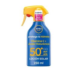 nivea sun protector solar corporal protege e hidrata spf50+ 250 ml