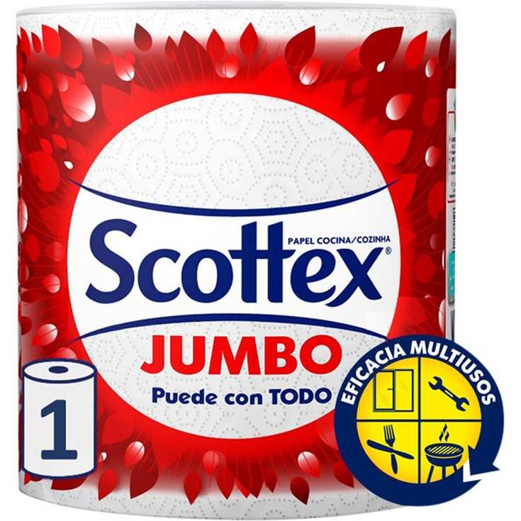 scottex jumbo papel de cocina multiusos 1 rollo