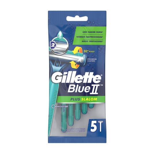gillette blue ii plus slalom maquinilla desechable 5 unidades