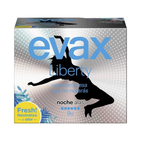 evax liberty compresa con alas noche 9 unidades