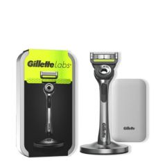 gillette maquinilla labs exfoliante + estuche viaje