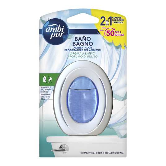 ambipur ambientador baño aroma a limpio 1 unidad
