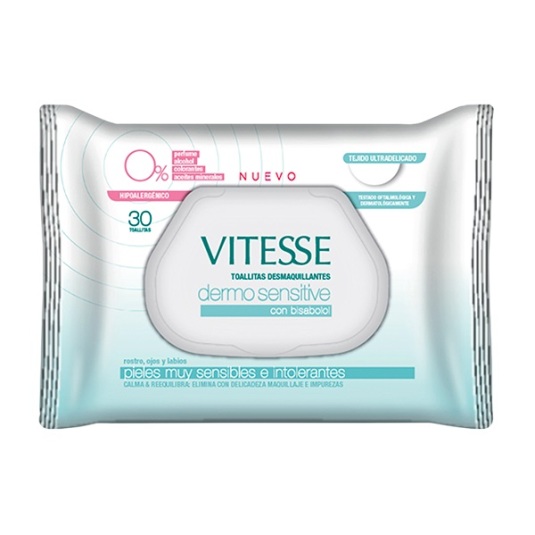 vitesse toallitas desmaquilllantes dermo-sensitive 30 unidades