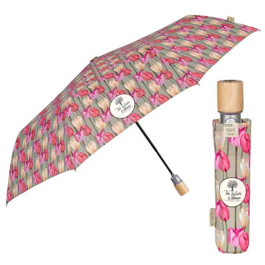 perletti green paraguar plegable automatico mujer tulipan rosa