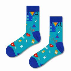 happy feet calcetin medicina azul