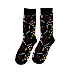 happy feet calcetin medicina negro