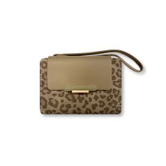 javeir larrainzar cartera animal print beige