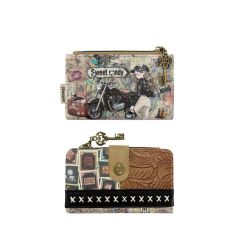 sweet candy cartera con monedero pequeña moto 