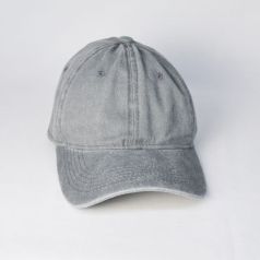 gorra gastada lisa gris
