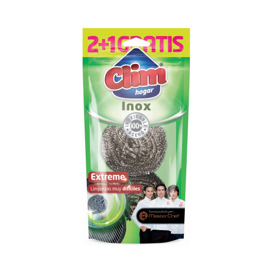 clim inox-clean extreme estropajo 3 unidades